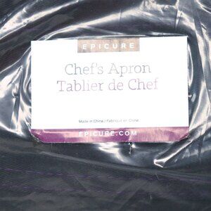BNIB Epicure Chef's Apron Half Length Black with Purple New